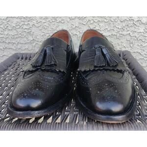 Allen Edmonds Arlington Black Longwing Kiltie Tassel Loafer Size 10.5 D